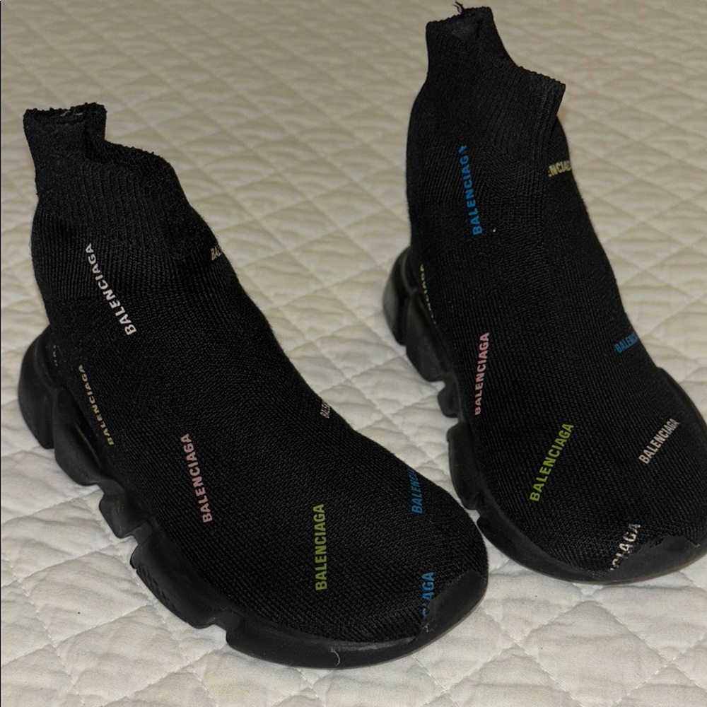 Balenciaga Kids Black Sock Sneakers